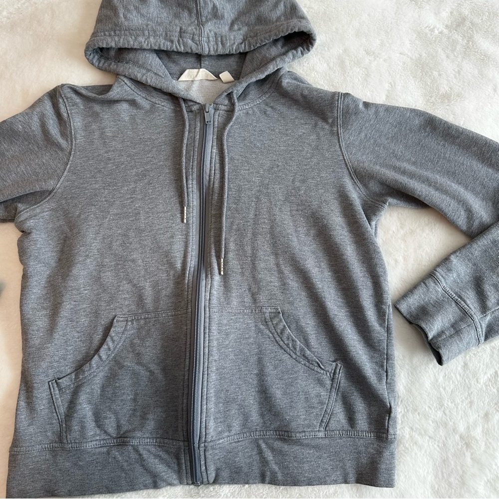 Earth Yoga Gray Zip Up Hoodie Women’s Size Small - Picture 2 of 7